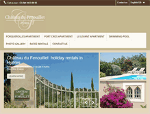 Tablet Screenshot of chateaudufenouillet.com